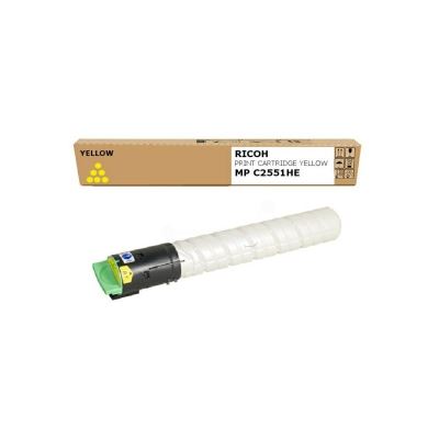 TONER ORIGINALE RICOH MPC2051 GIALLO 842062 PER RICOH AFICIO MP C2030,MP C2051,MP C2530, MP C2551 9.500 PAGINE